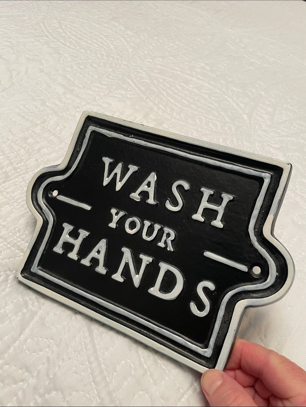 WASH YOUR HANDS Metal Sign HEARTH & Hand with Magnolia Wall or Shelf Decor - Picture 8 of 8